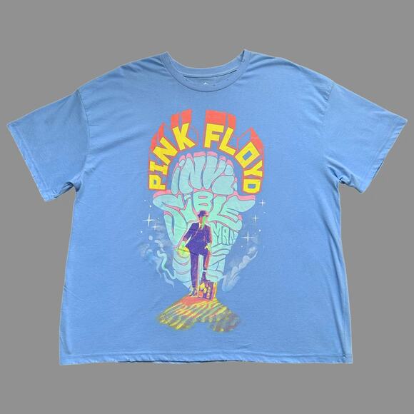 RARE Pink Floyd Invisible Man Soft Blue SS Graphic Tee Size XL NWT - Picture 1 of 9